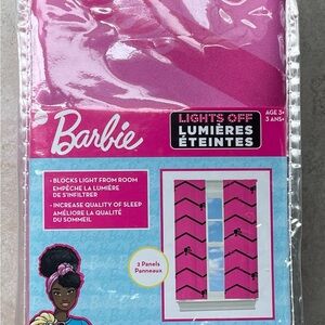 Barbie Pink Curtains with Black Accents